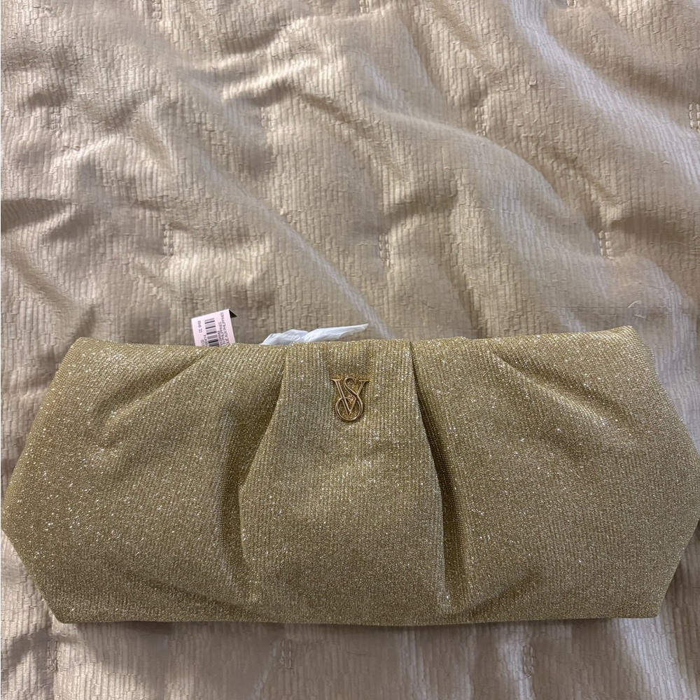 Victoria's Secret Gold Cosmetic Bag